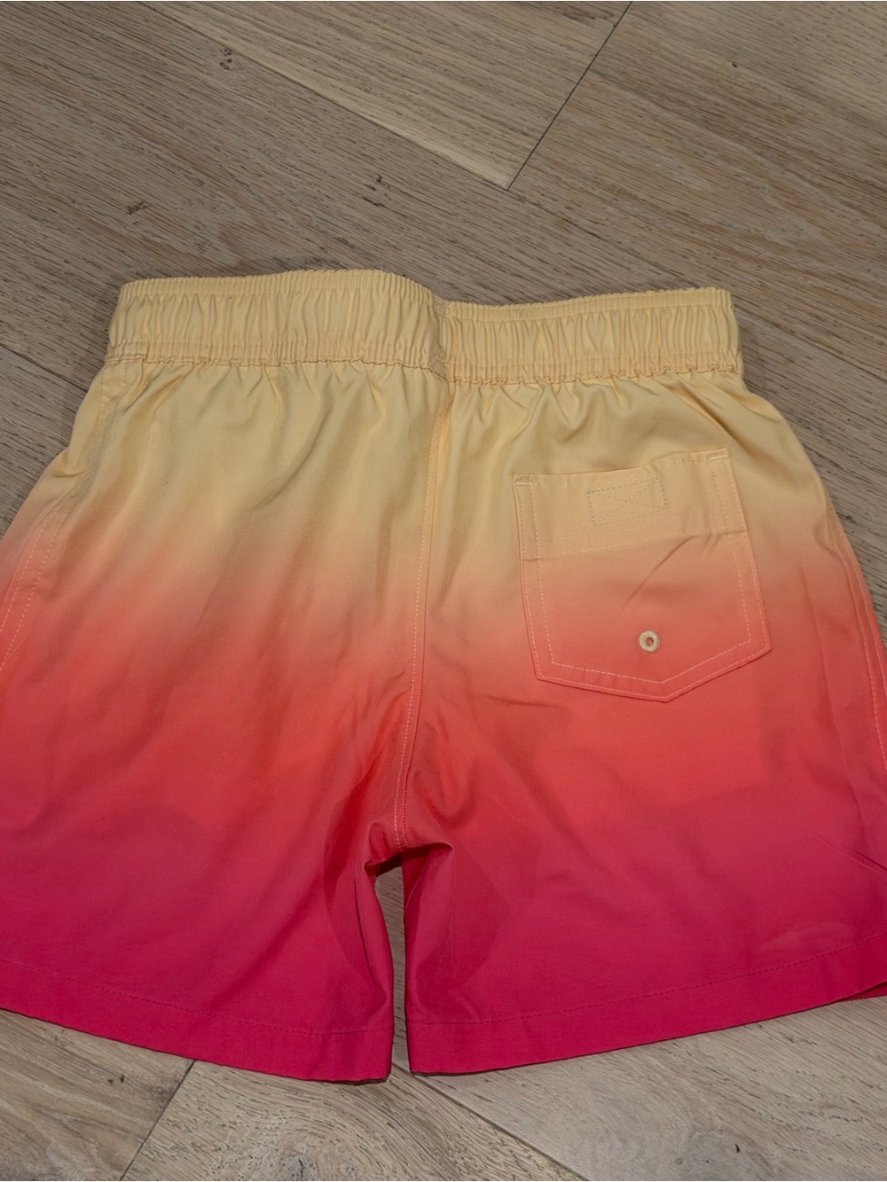 Abercrombie & Fitch Boys Yellow to Pink Ombre Swim Shorts - Picture 4 of 4